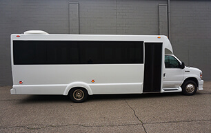 white limo bus
